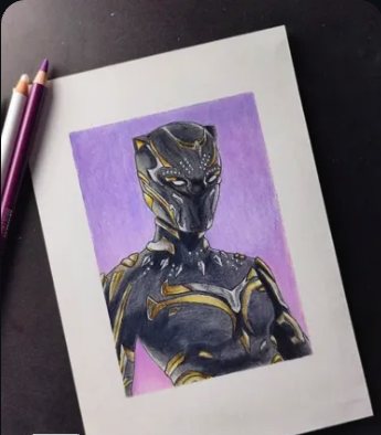 Masked hero drawing