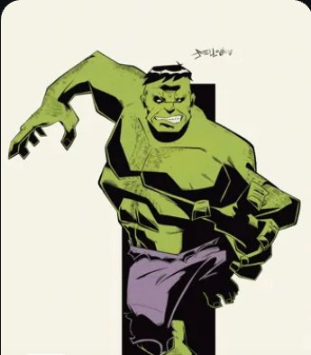 Comic-style drawing of a green giant
